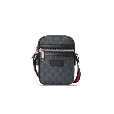 GUCCI GG BLACK MESSENGER 598103 (18*14*6cm)